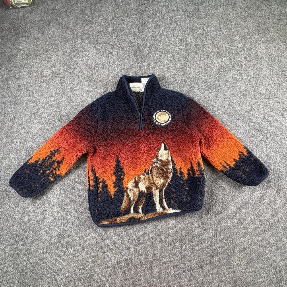 Creative Action Network Kids See America Yellowstone Sherpa Fleece Pullover 4/5